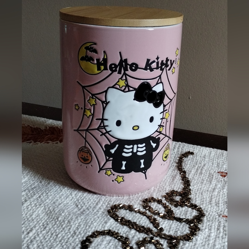 Pink Hello Kitty Halloween Canister